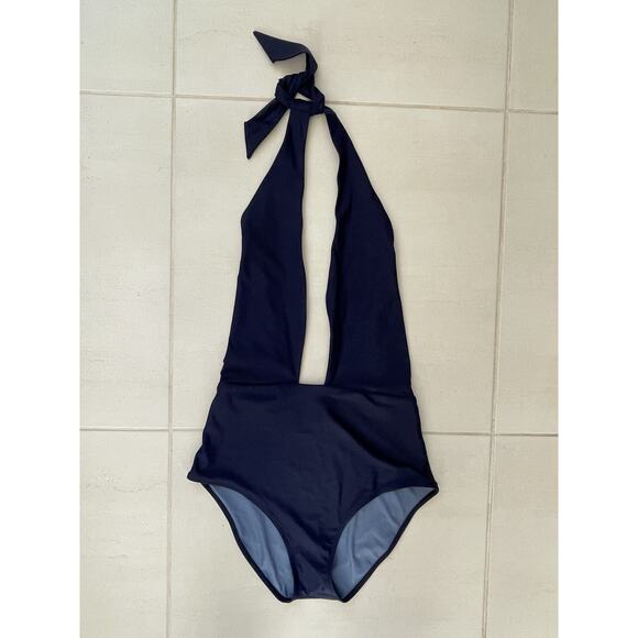 Aerie Swim One Piece Swimsuit Halter Backless Swimwear - Picture 1 of 9